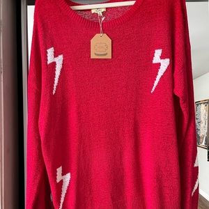 Kori sweater. Brand new with tags. Medium (runs oversized). Cherry red.